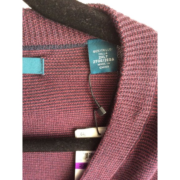 NWT, Perry Ellis, Men’s V Neck Sweater, Size 2XLT, Orig Msrp $89 - Picture 3 of 9
